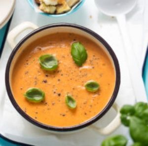 Protein-fortified soup